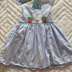Adorable Blue Gingham Bunny Dress 3T